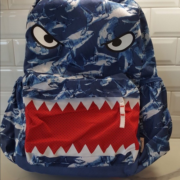 GAP Kids Boys Docksider Blue Shark Backpack NWT - Picture 8 of 8